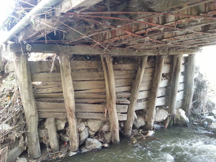 Pocsék állapotban Homoródalmás egyik fahídja