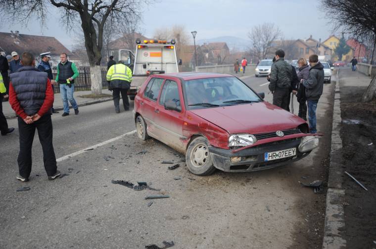 Baleset a székelyudvarhelyi zöldségpiacnál