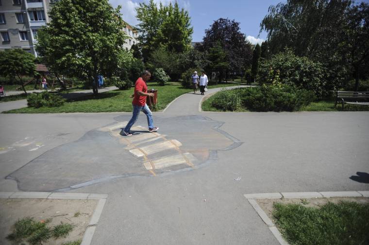 Kötélhíd a parkban