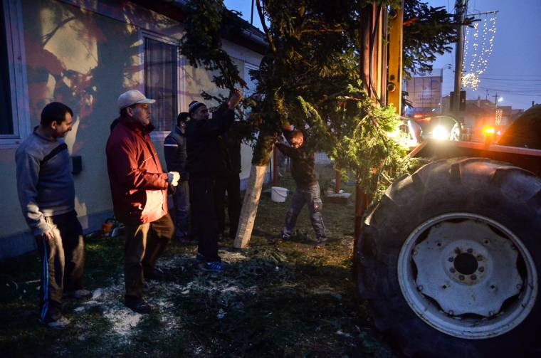 Karácsonyfát állítottak Bethlenfalván