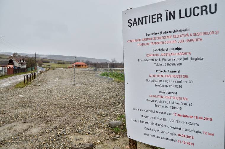 Pereskedés miatt áll a korondi hulladékgyűjtő építése