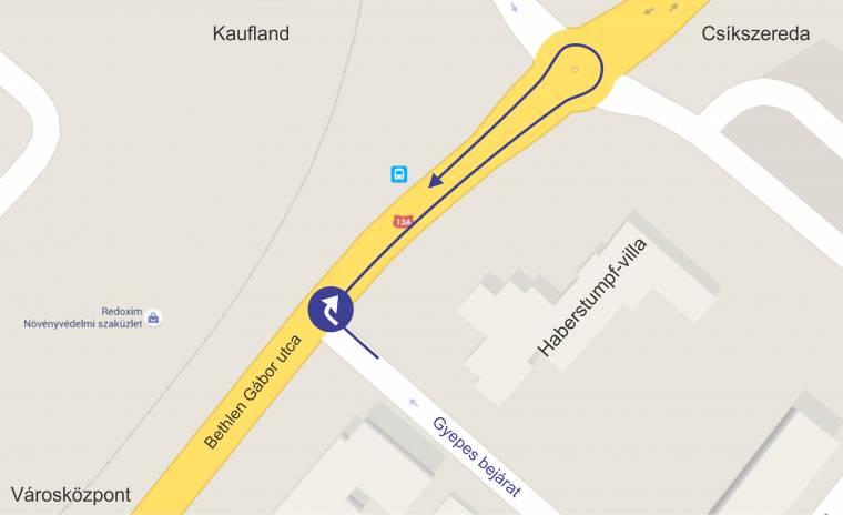 Csak jobbra a Haberstumpf-villától