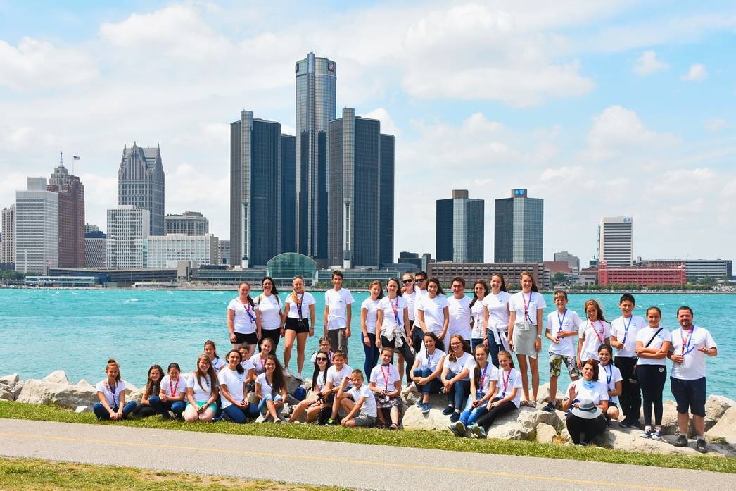 Háttérben az Amerikai Egyesült Államok. Detroit szellemváros nappali fényben &bullet;  Fotó: Tókos Attila / Fili.hu