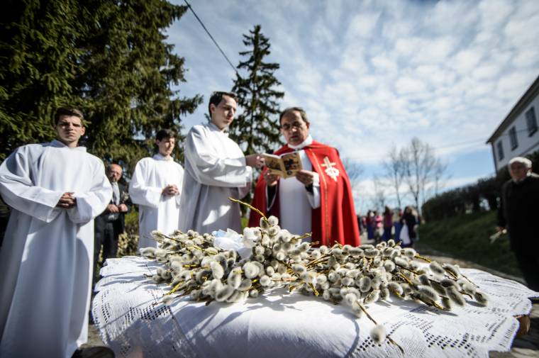 Virágvasárnapi barkaszentelés Udvarhelyen
