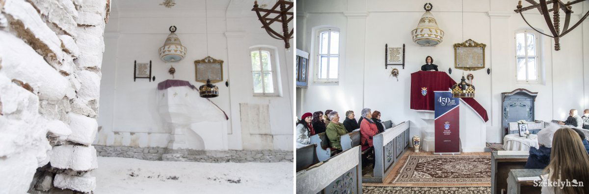 Múlt és jelen. Ilyen volt, illetve lett a nagykadácsi imádság hajléka •  Fotó: Barabás Ákos