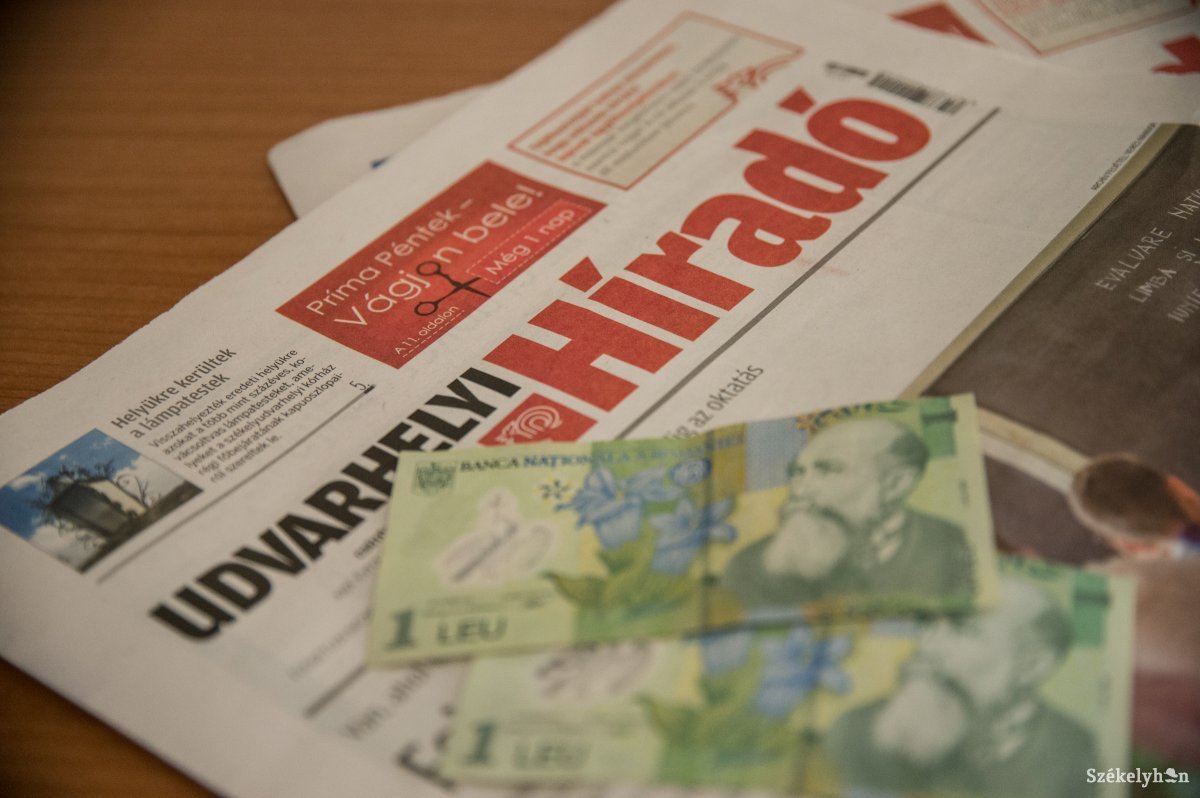A szelvényes Udvarhelyi Híradó ára változatlan, továbbra is két lej &bullet;  Fotó: Barabás Ákos