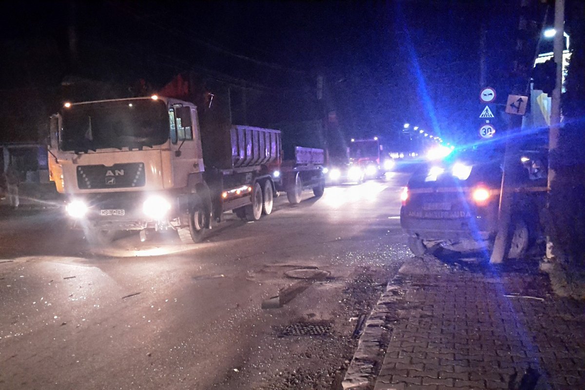 A csütörtök esti baleset •  Fotó: Udvarhelyszéki Közlekedési Infó