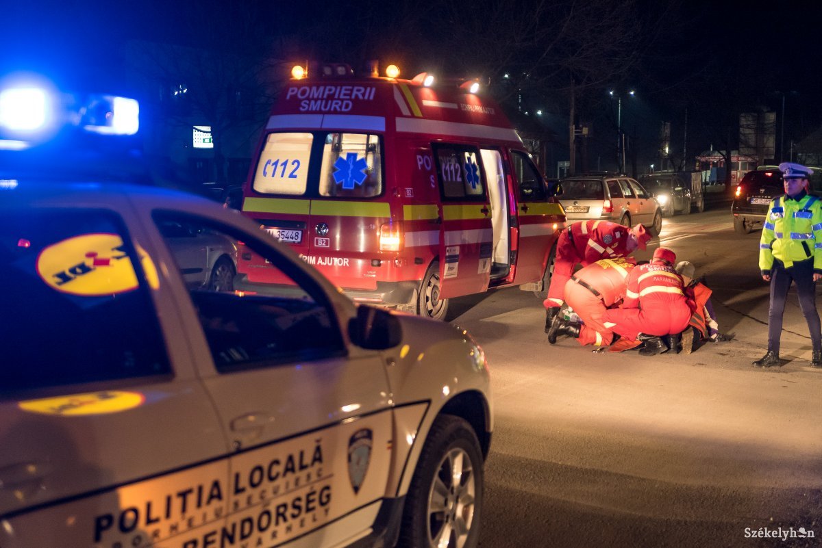 Bokatörést szenvedett a helybéli biciklis •  Fotó: Veres Nándor