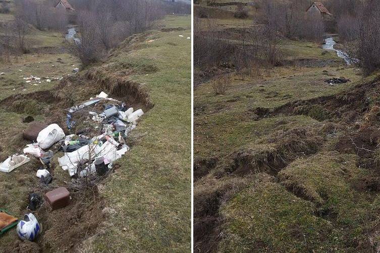 Csak elég volt meglebegtetni, hogy ismerős a szemetelő, máris megtisztították a patakpartot