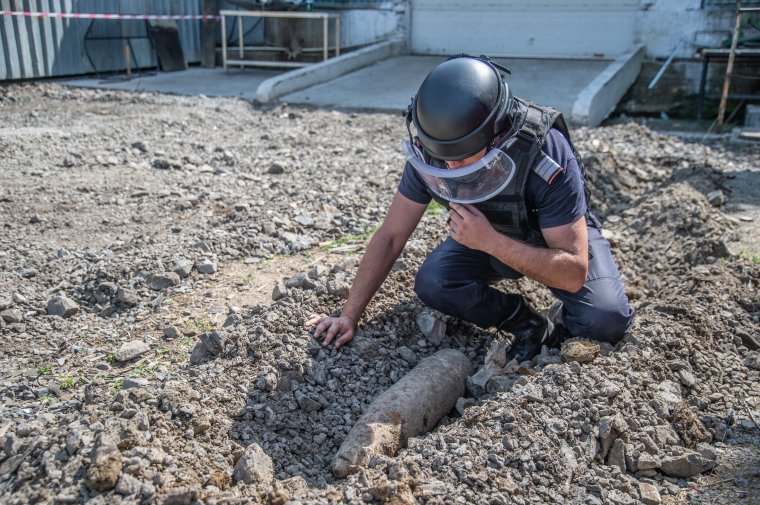 Világháborús bombát találtak Székelyudvarhelyen