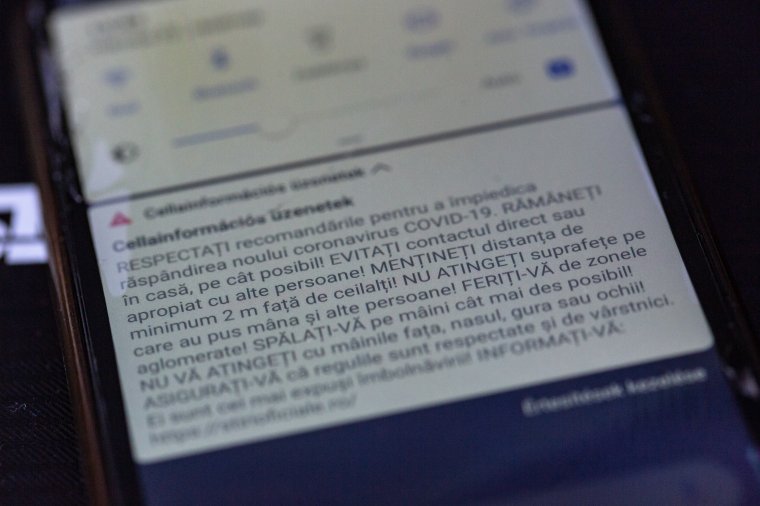 RO-Alerten keresztül figyelmeztették az embereket a vírusveszélyre