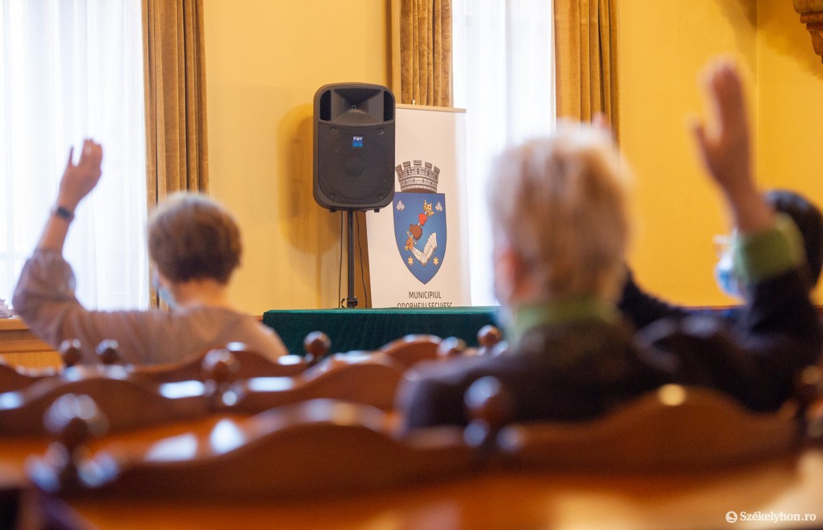 Székelyudvarhely tavaly elfogadott címere •  Fotó: Beliczay László