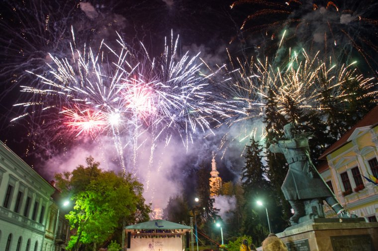 Ilyen volt a Szent István-napi tűzijáték Székelyudvarhelyen