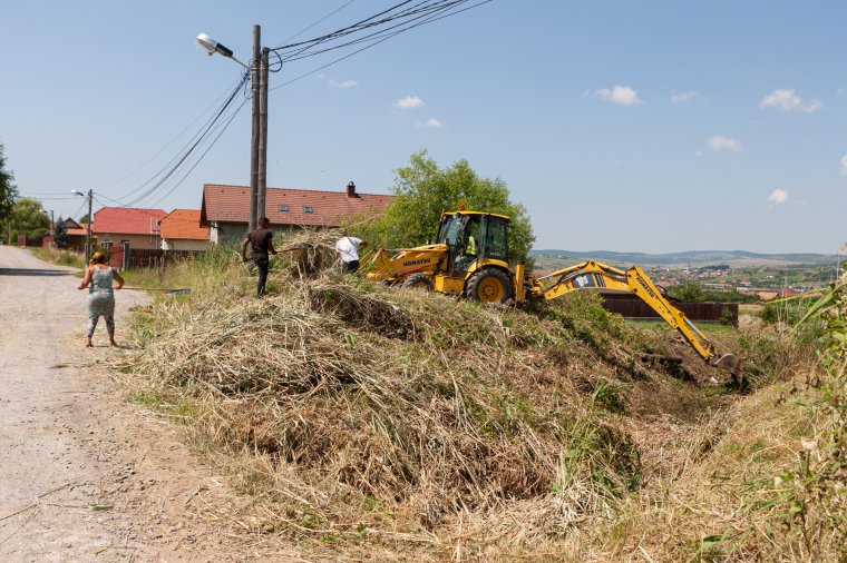 Nagyszabású árok- és medertakarítás Székelyudvarhelyen