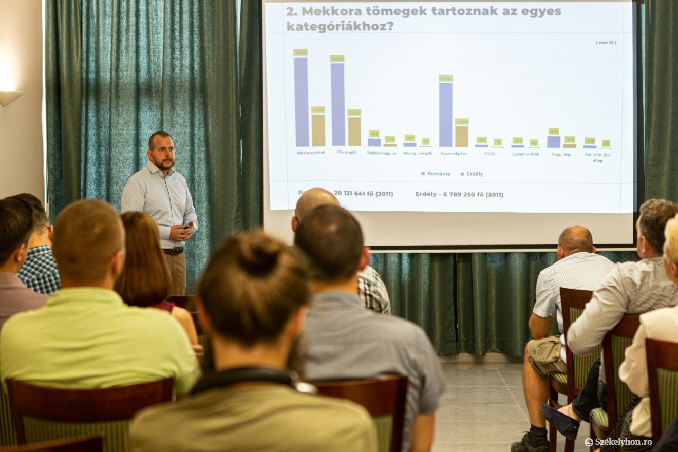 Az erdélyi közösségre, társadalmi helyzetre összpontosító statisztikák rendszerezése és emészthető tálalása az Erdélystat célja, hangzott el az RMKT-találkozón •  Fotó: Erdély Bálint Előd