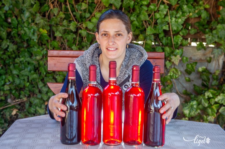 Amióta a bevált recept alapján készíti a ribizlibort, bárhová is megy és borral kínálják, ő a ribizlit keresi karakteres íze miatt – mondja •  Fotó: Beliczay László