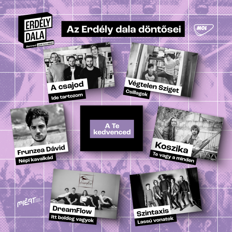 A közönség döntheti el, ki legyen az Erdély dala vetélkedő hetedik döntőse