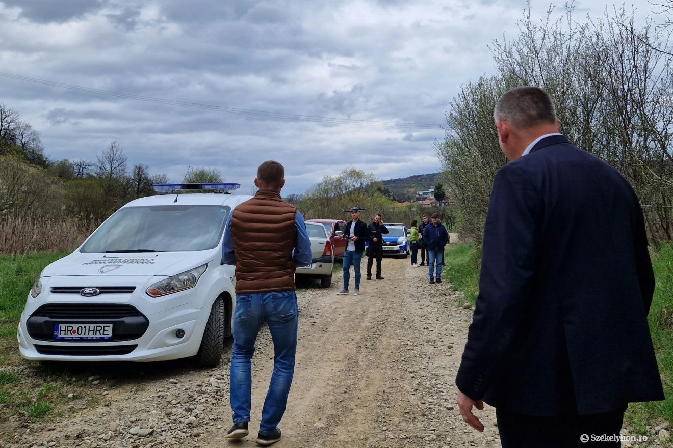 Hőkamerás drónnal sem leltek a medve nyomára •  Fotó: Fülöp-Székely Botond