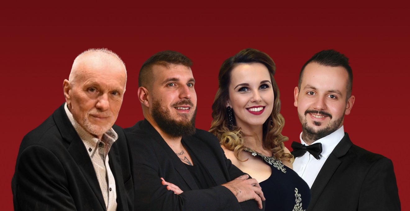 Ács János karmester, Giuseppe Gerardi (tenor), Kuczmog Klaudia (szoprán) és Antoni Norbert (bariton) • Forrás: Csíkszereda Polgármesteri Hivatala 