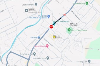 Újabb útlezárás Székelyudvarhelyen