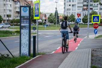 A forgalomszámláló alapján bizony szükség volt a kerékpársávokra Székelyudvarhelyen