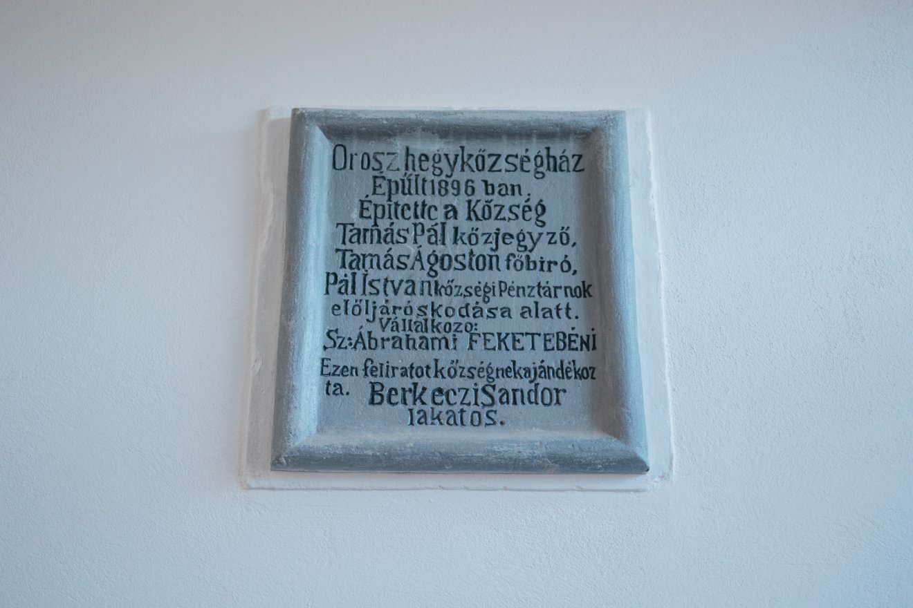 Az építkezéskor elhelyezett táblát is megőrizték