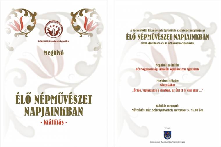 Népművészeti kiállítás a Művelődési Házban