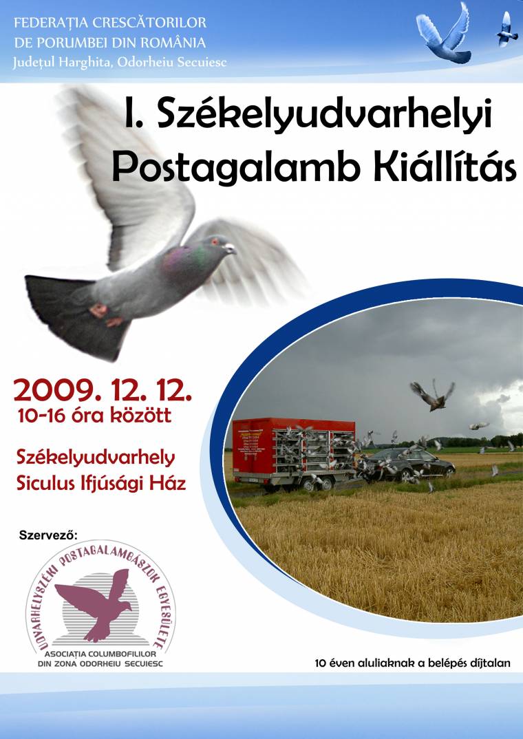 Postagalamb-kiállítás Udvarhelyen