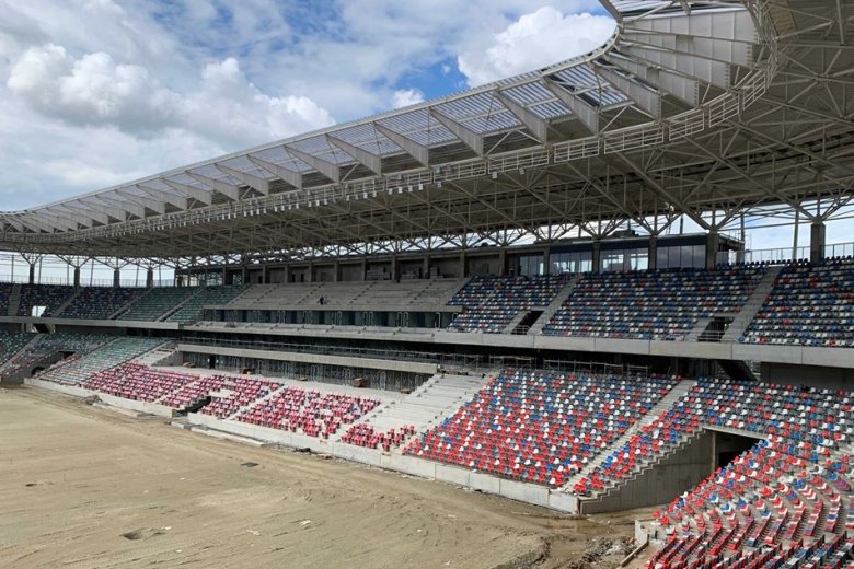 A több mint 30 ezer férőhelyes Steaua-stadion munkálataival állnak a legjobban •  Fotó: CNI