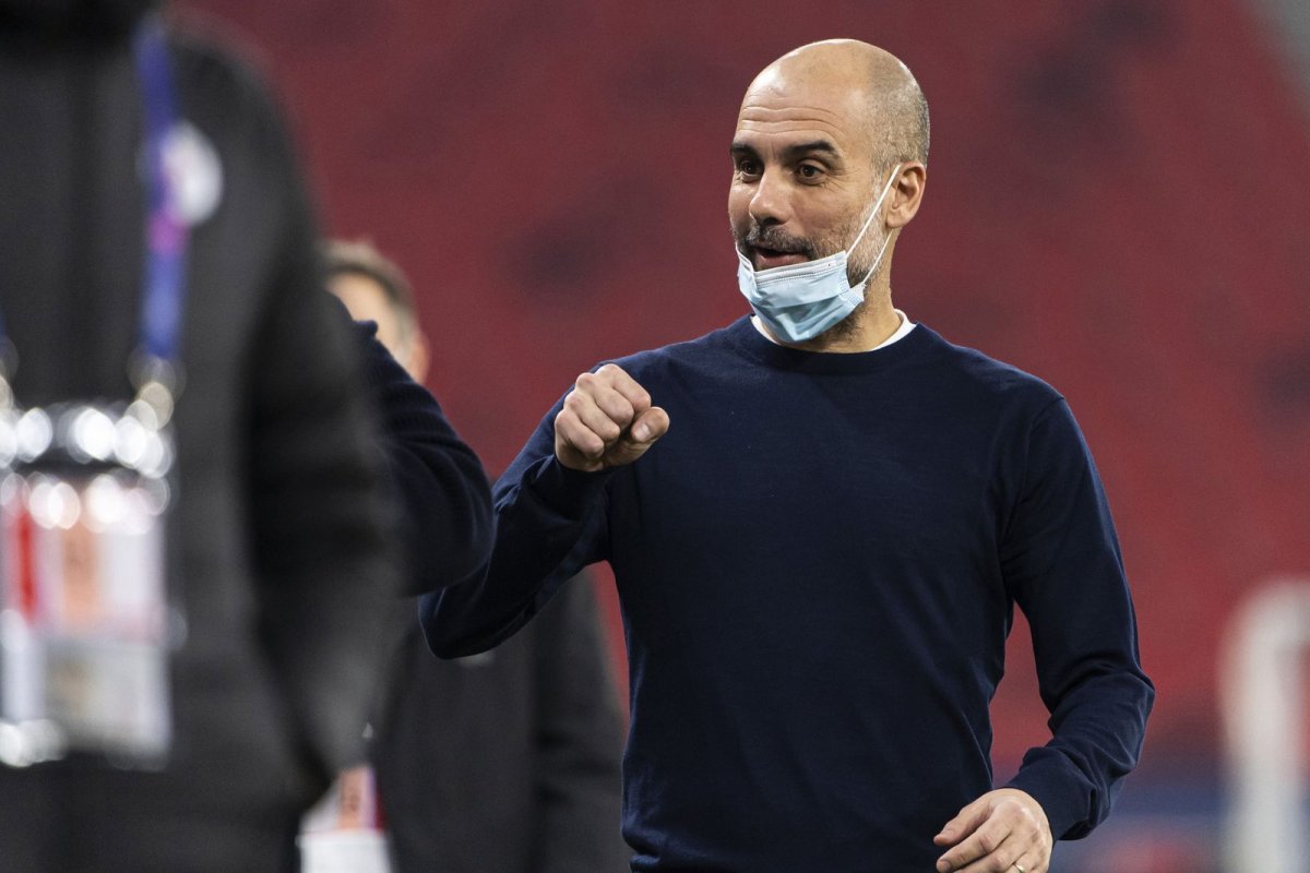 Josep Guardiola a szerda esti mérkőzésen •  Fotó: MTI/Szigetváry Zsolt