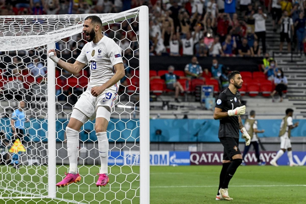 Benzema közel hat év után szerzett ismét gólt a válogatottban •  Fotó: MTI/Szigetváry Zsolt