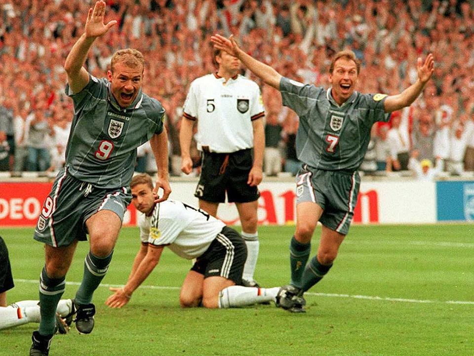 Alan Shearer: öt meccs, öt gól (1996) •  Fotó: Nemzeti Sport archívum