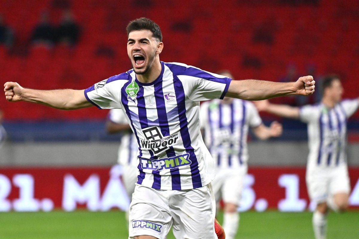 A koszovói védő góljával dőlt el a mérkőzés •  Fotó: MTI/Illyés Tibor