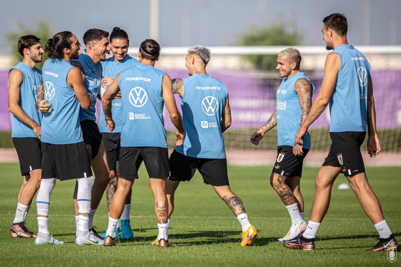 Jó hangulatban készül az uruguayi válogatott •  Fotó: Facebook/AUF - Selección Uruguaya de Fútbol