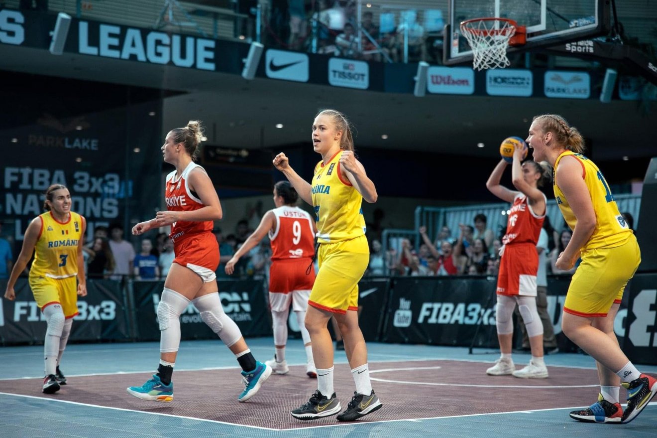 Örömteli pillanat a 3x3-as, U23-as válogatottban •  Fotó: fiba.basketball.