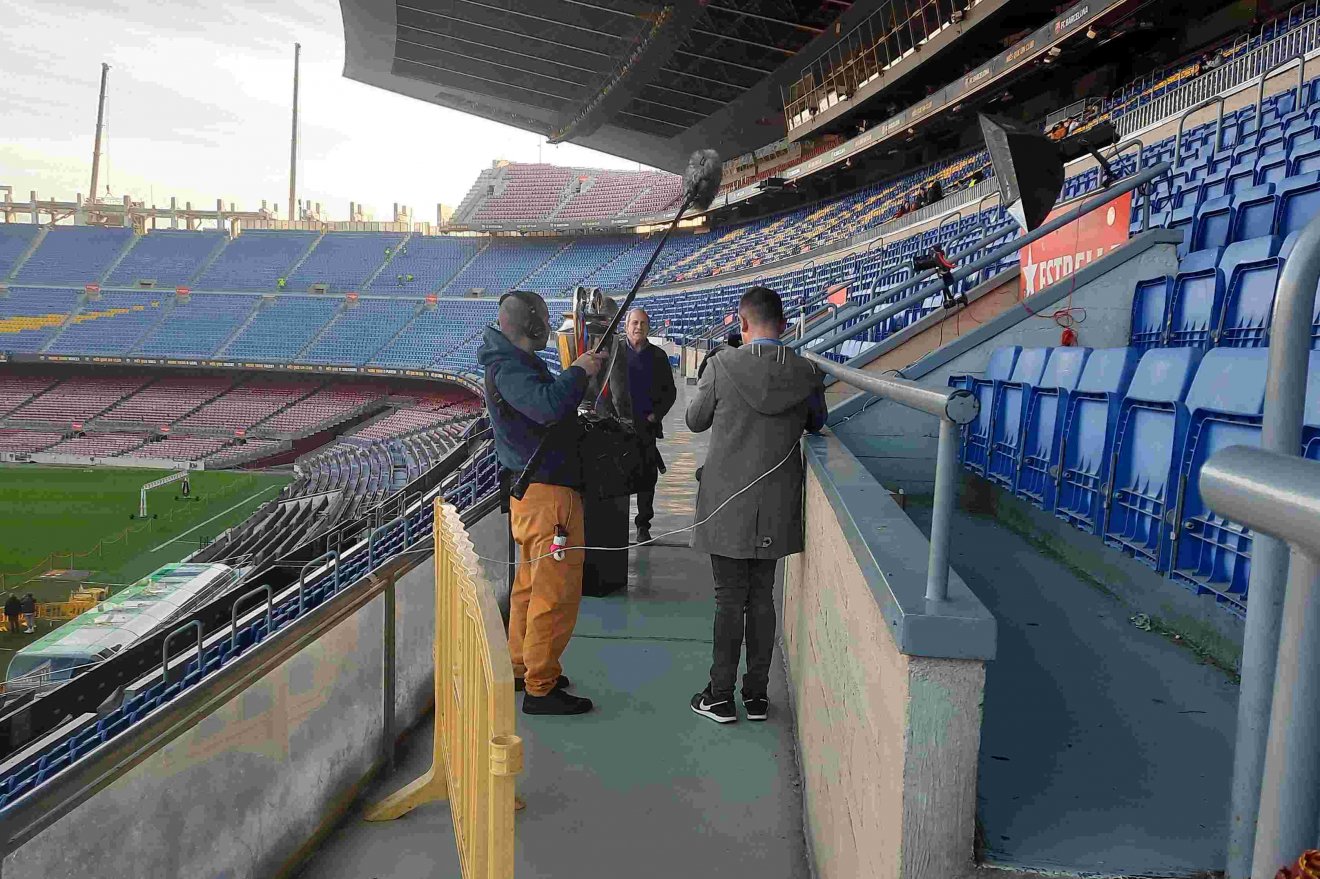 Interjú Victor Munoz Marrique-kel, a Barcelona egykori játékosával  a Camp Nou-ban •  Fotó: Forrás: Szabó Attila