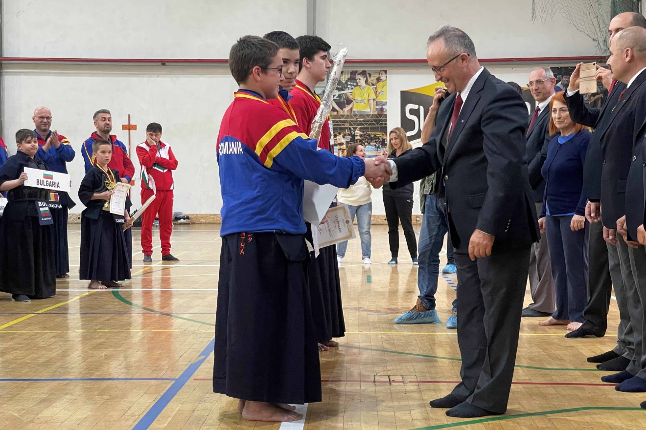 Sántha Aba Solt az éremosztáson •  Fotó: Kashi Kendo