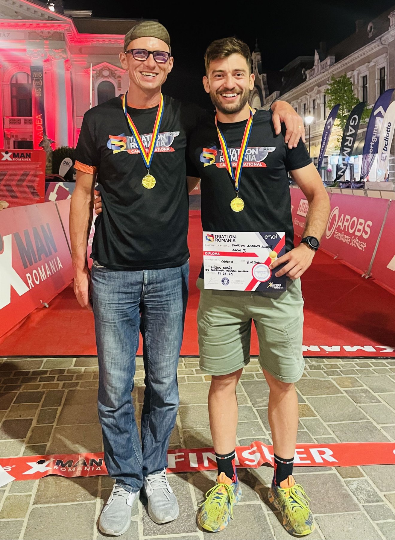 A két kategóriagyőztes, Simon István és Mózes Tamás •  Fotó: Udvarhely Triatlon Club