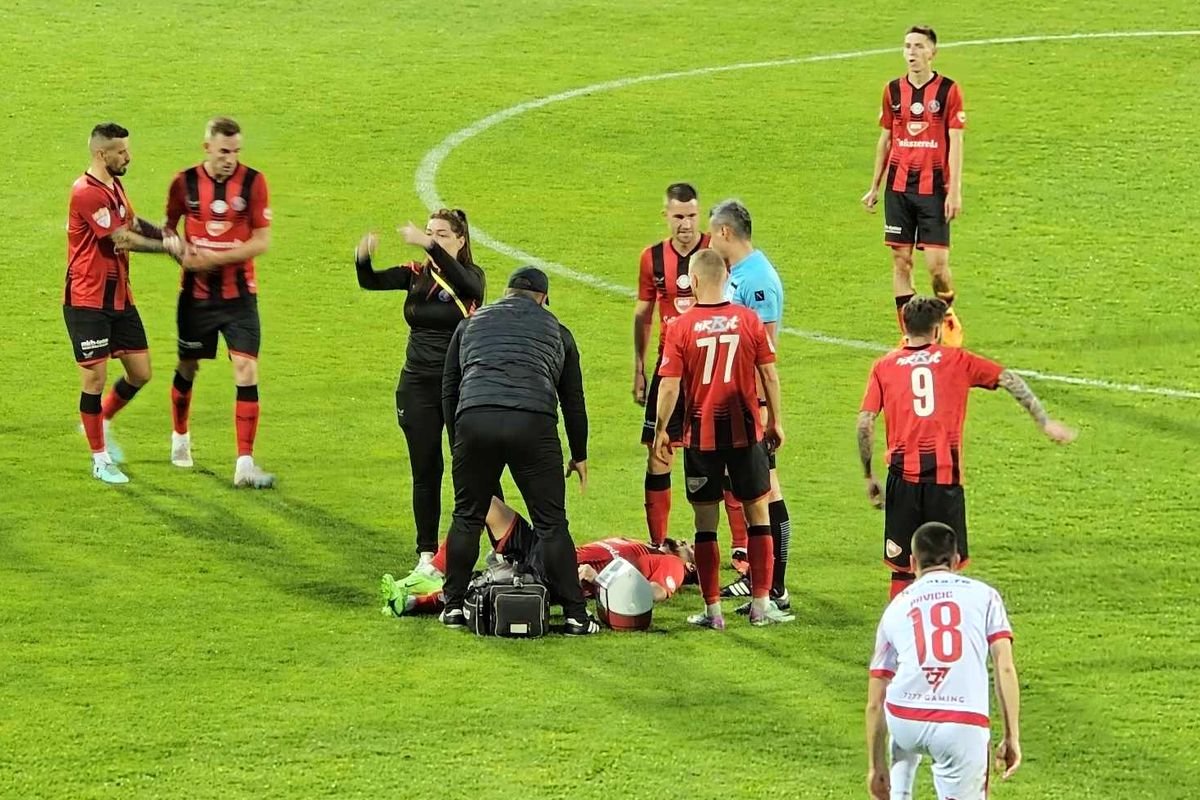 Jebari sérülése •  Fotó: Székely Sport