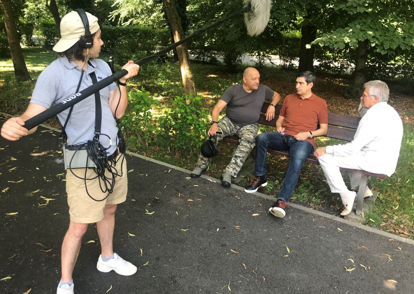 Bölöni László és volt csapattársai a Bukaresti Steauánál, Gabi Balint és Victor Pițurcă •  Fotó: Szabó Attila
