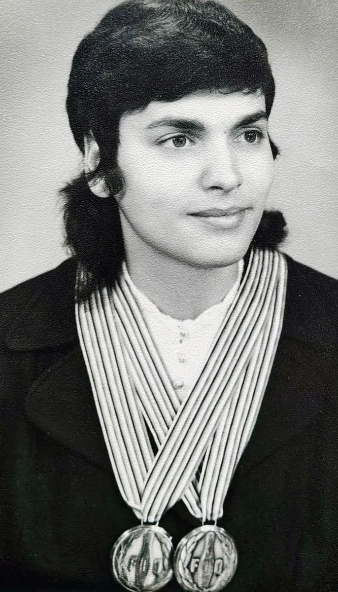 Albert Erzsébet fiatalon, már országos bajnokként • Fotó: Albert Erzsébet magángyűjteménye