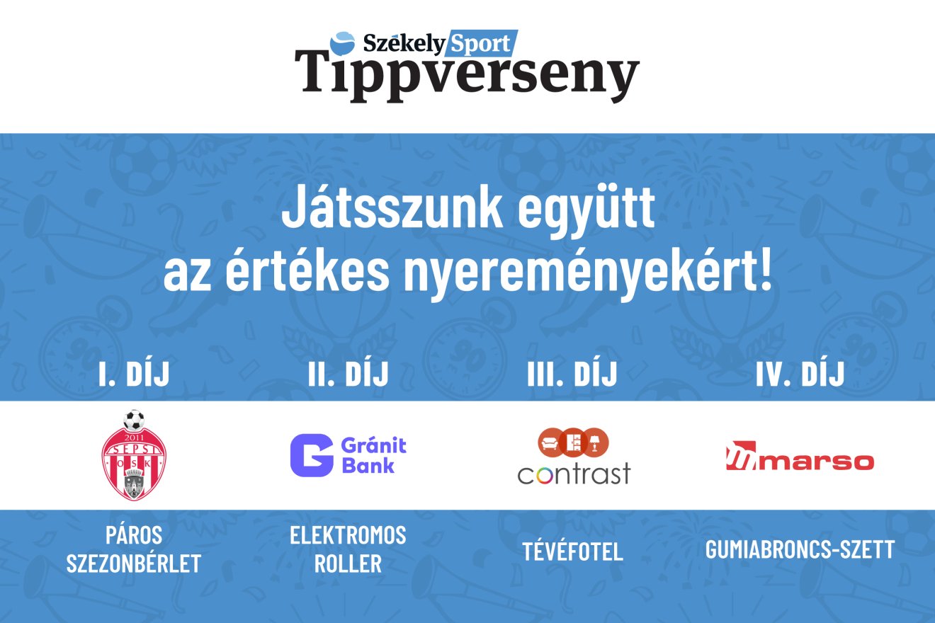 Focivébé a Székely Sporttal: értékes nyeremények várnak tippversenyünk résztvevőire