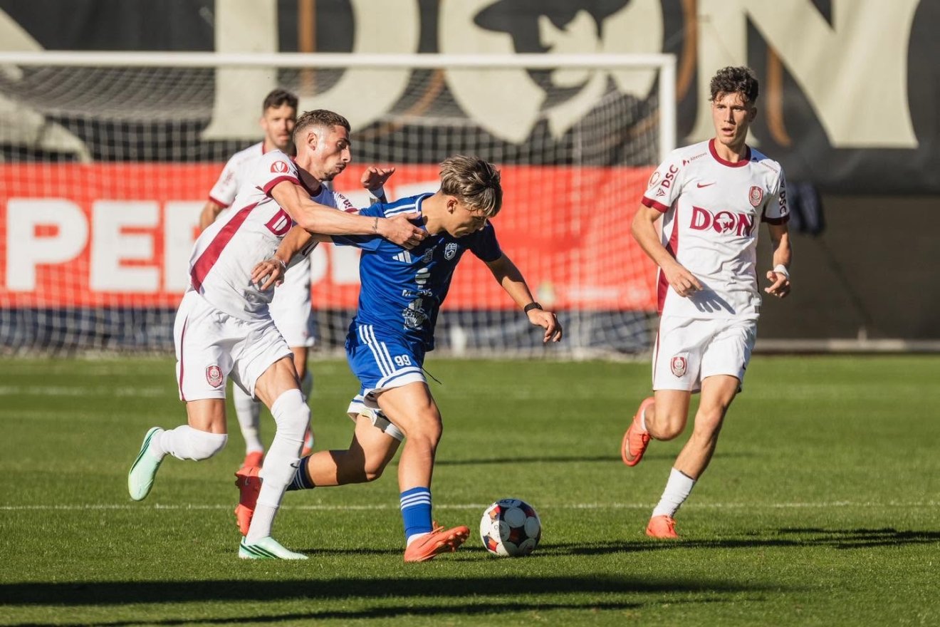 A hétvégén a Kolozsvári CFR ellen játszottak felkészülési mérkőzést, amelyen 2–1-re alulmaradtak idegenben &bullet;  Fotó: Facebook/CSM Olimpia Satu Mare