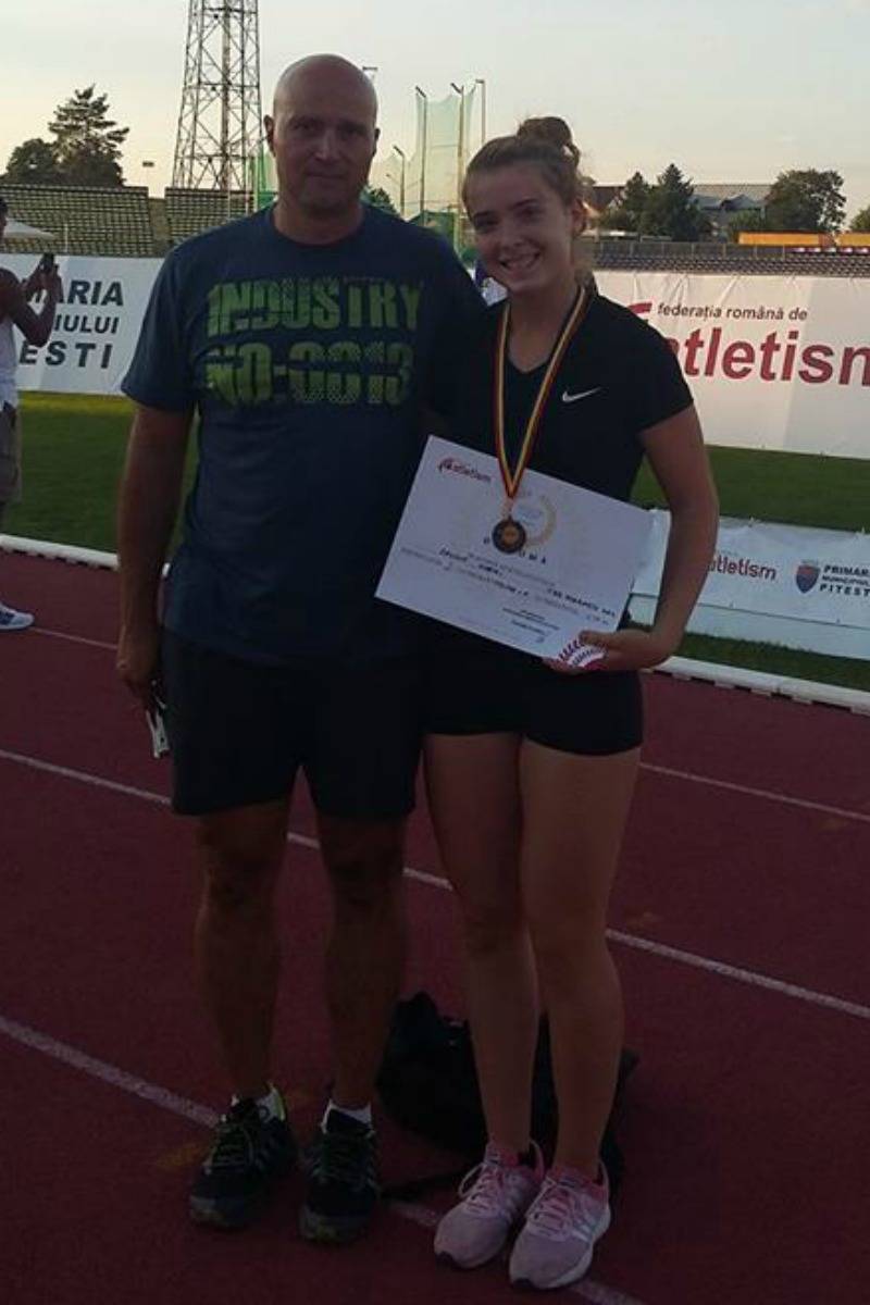 Bálint Noémi és edzője, Bartus Attila &bullet;  Fotó: Székelyudvarhelyi ISK