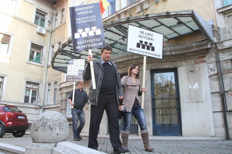 Tüntetés magyar tulajdonokért – Marosvásárhelyen is