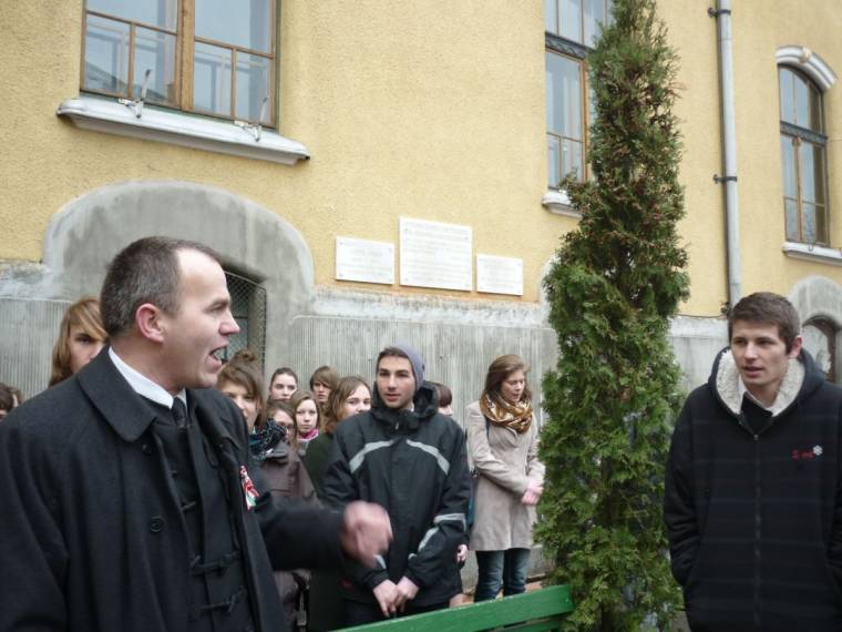 Emléktábla a Református Kollégium két vértanújának