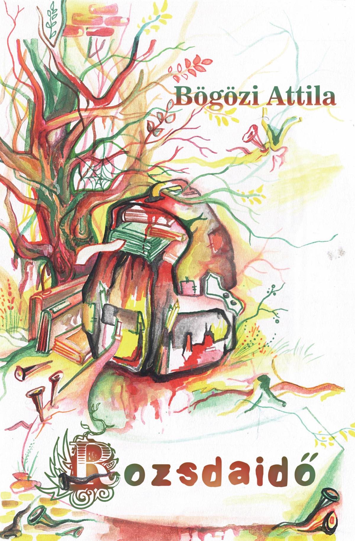 A Rozsdaidő című verseskötetet Eperjesi Noémi illusztrálta 