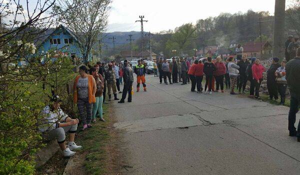 A helybeliek kicsődültek az utcára, miközben az állatkertiek a medvét „vették kezelésbe” &bullet;  Fotó: Agerpres