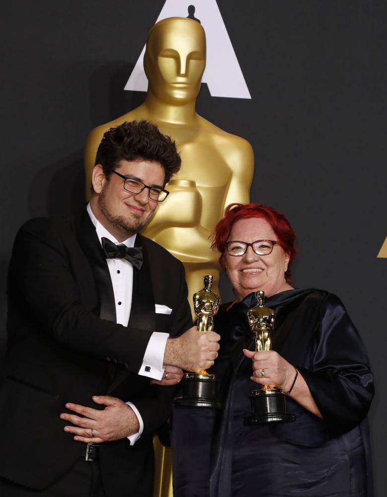 Deák Kristóf rendező és Udvardy Anna producer az Oscar-díj átadón 