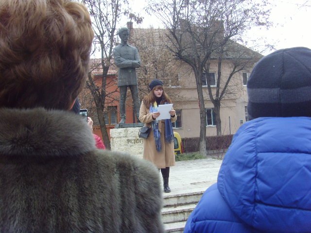Chiara Civello Zsófia olaszul mondta el Petőfi Egy gondolat bánt engemet című versét •  Fotó: Náznán B. Olga